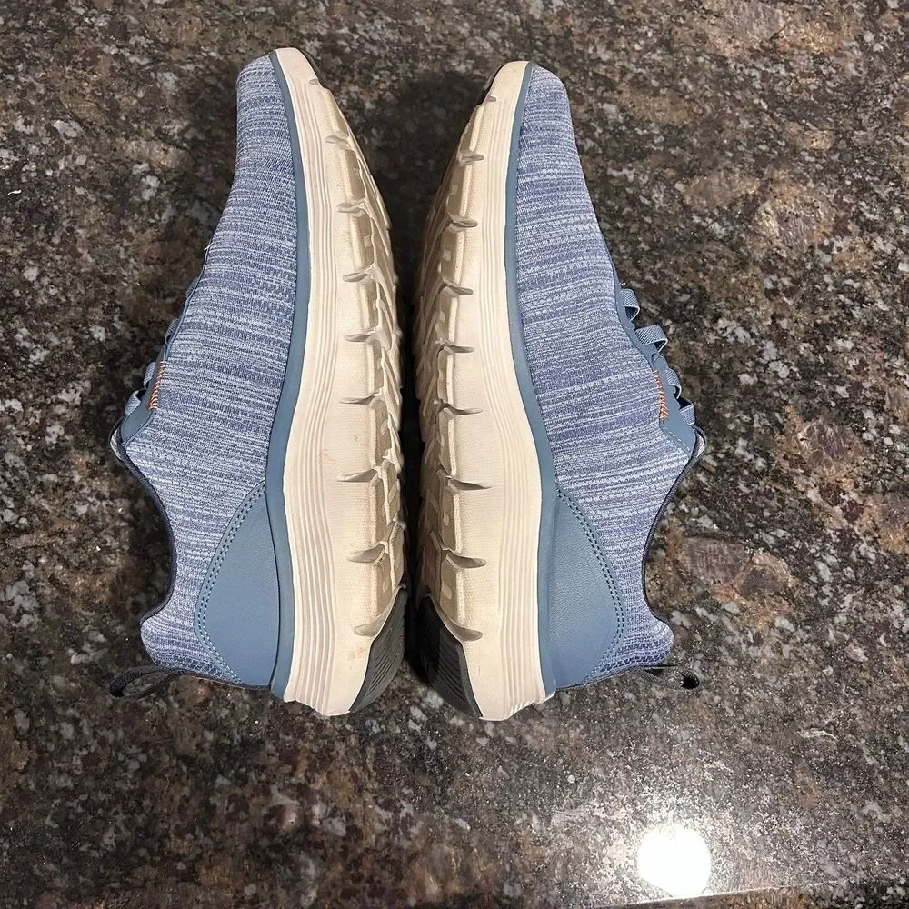 Skechers Flex-Lite Air Cooled Memory Foam Mens 10.5 EUC Heather Blue Slip On